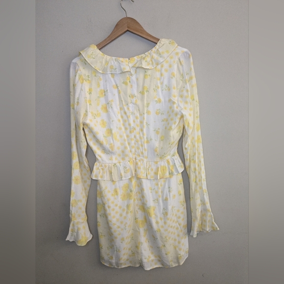 Sabo Alaira Yellow Floral Mini Dress Size M - Picture 10 of 10